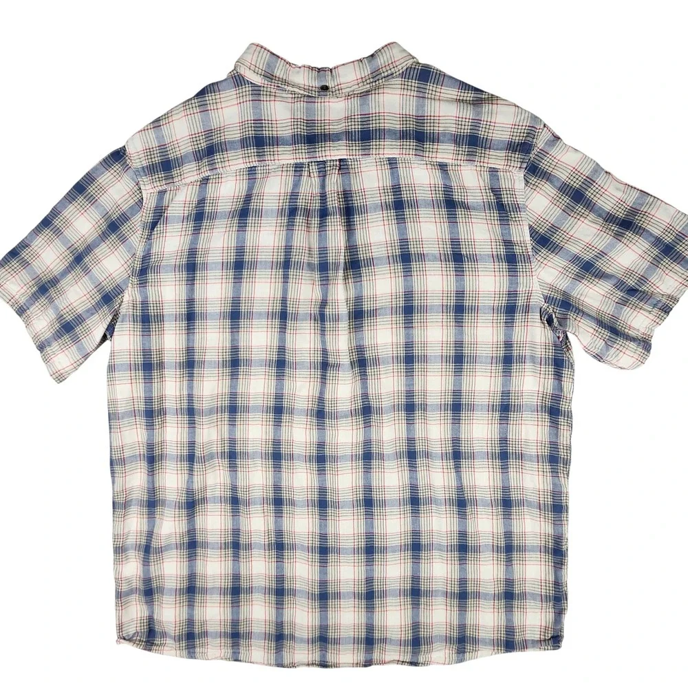Falls Creek Plaid Short Sleeve Button Up Shirt Modern Fit Mens XXL‎ Bundle of 2 - Picture 4 of 9